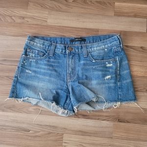 J Brand Cut Off Distressed Shorts Libra Blue Women's Size 27 Distressed